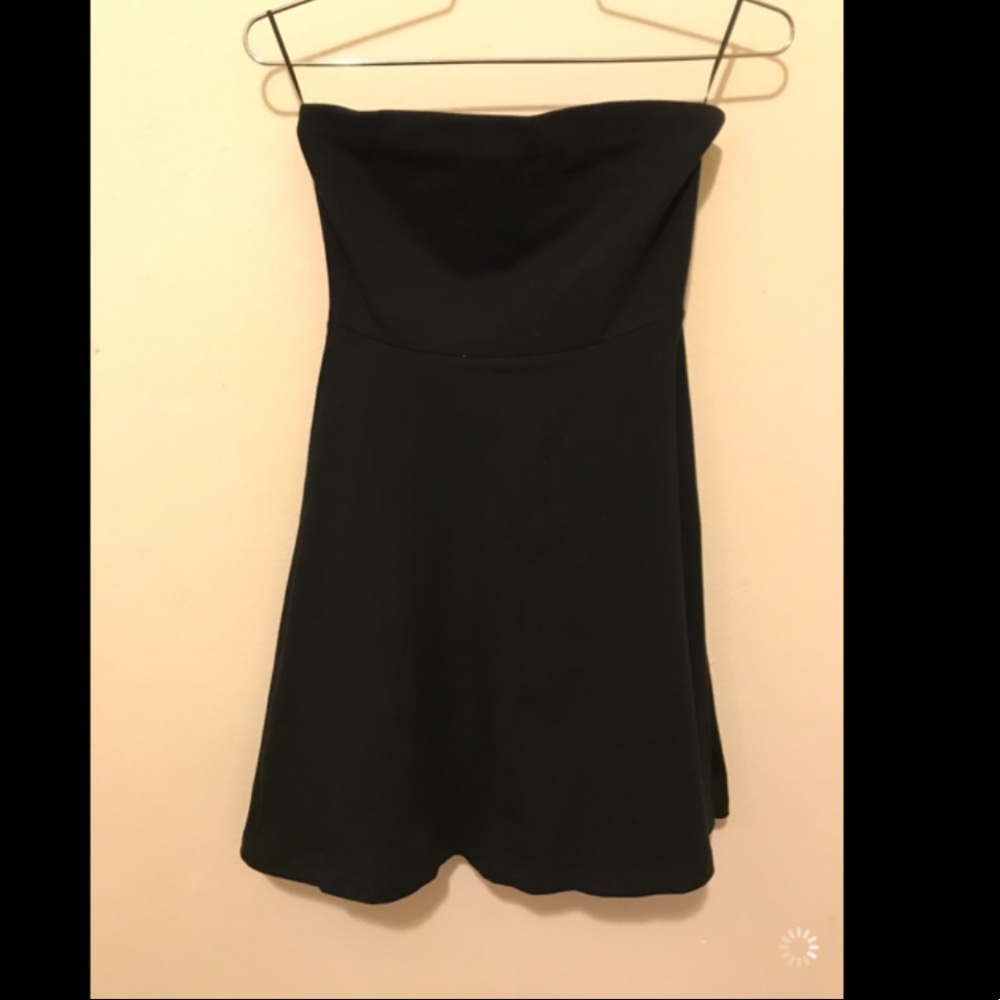 Strapless black dress